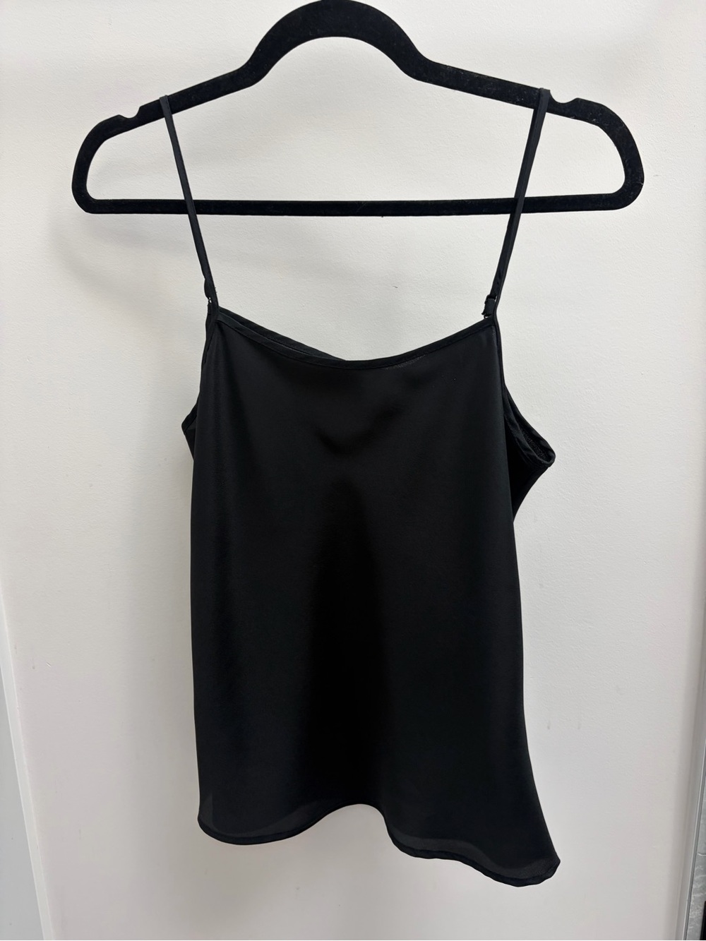 Black Women’s Satin Spaghetti Strap Cami Top